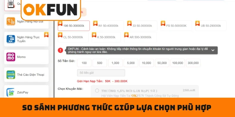 So sánh phương thức giúp lựa chọn phù hợp dễ dàng hơn